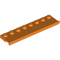 Lego destička 2x8 s drážkou zespodu, oranžová (6119121)